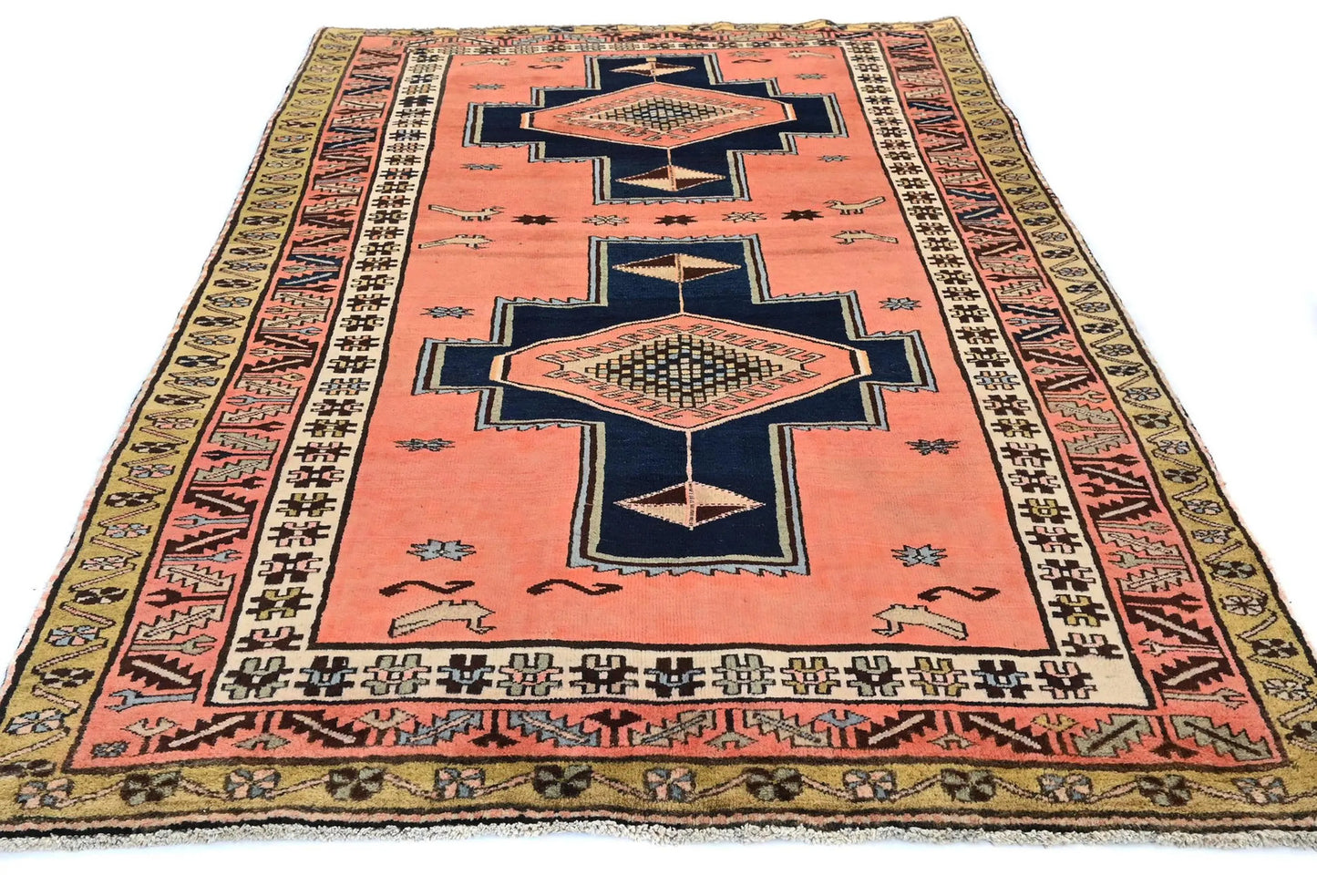 Handmade Farmho Boho Tribal Oriental Rug