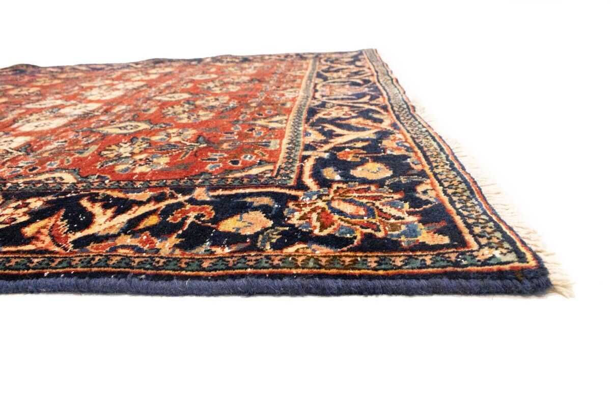 Semi-Antique Handmade Oriental Rug Red Carpet