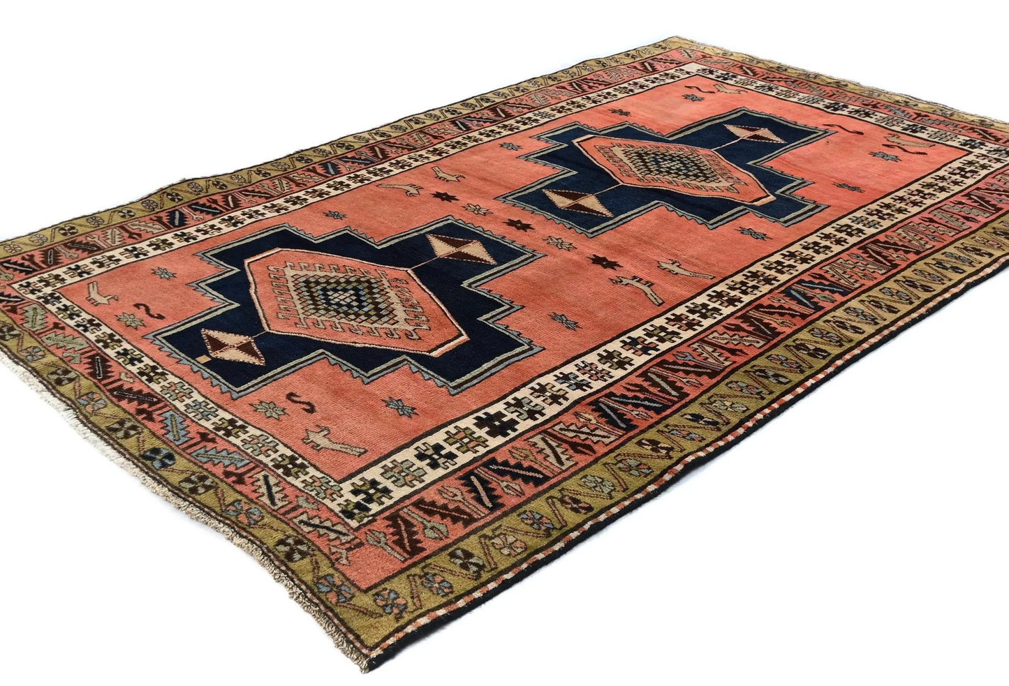 Handmade Farmho Boho Tribal Oriental Rug