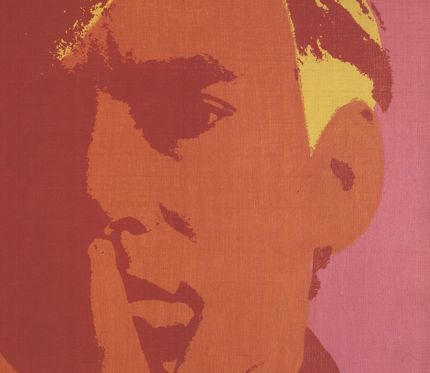 Andy Warhol Self Portrait-Orange " Poster Pop Art Pink, Yellow, Bro