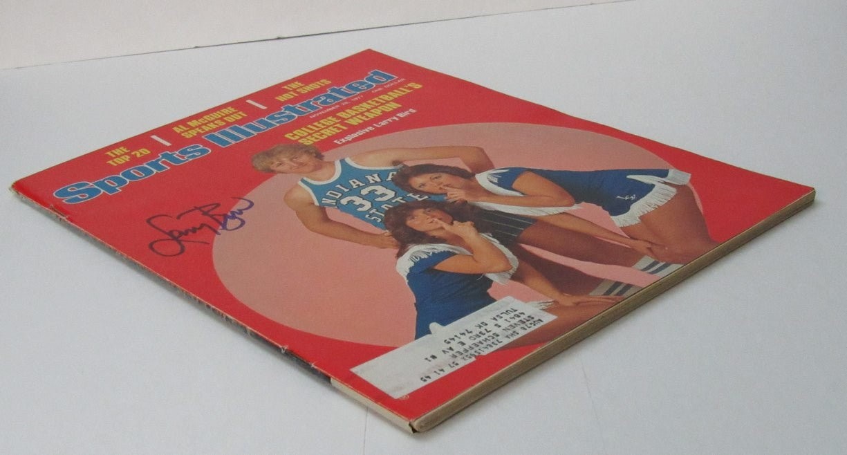 Larry Bird Hof Signed 11/28/1977 Sports Illustrated Magazine Psa/Dna 199056