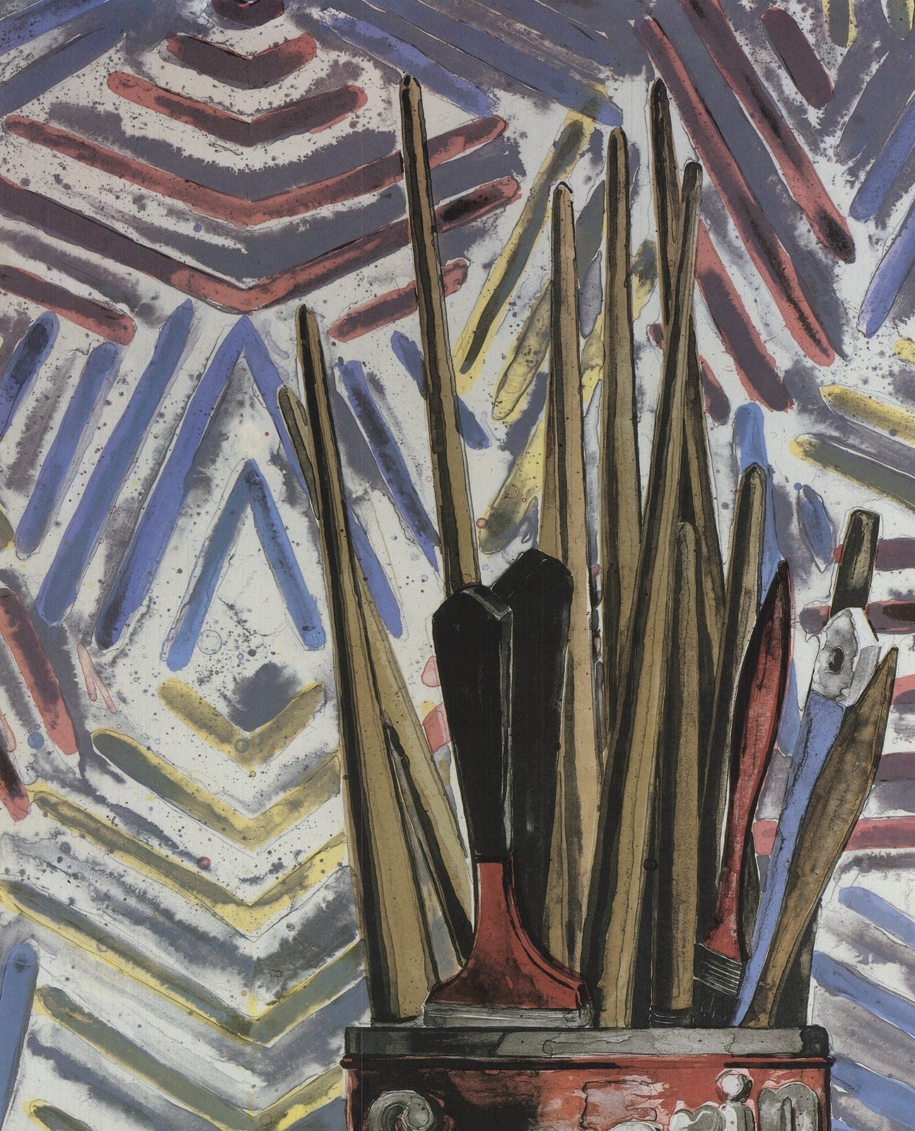 Jasper Johns Savarin Cans " Offset Lithograph Pop Art Multico