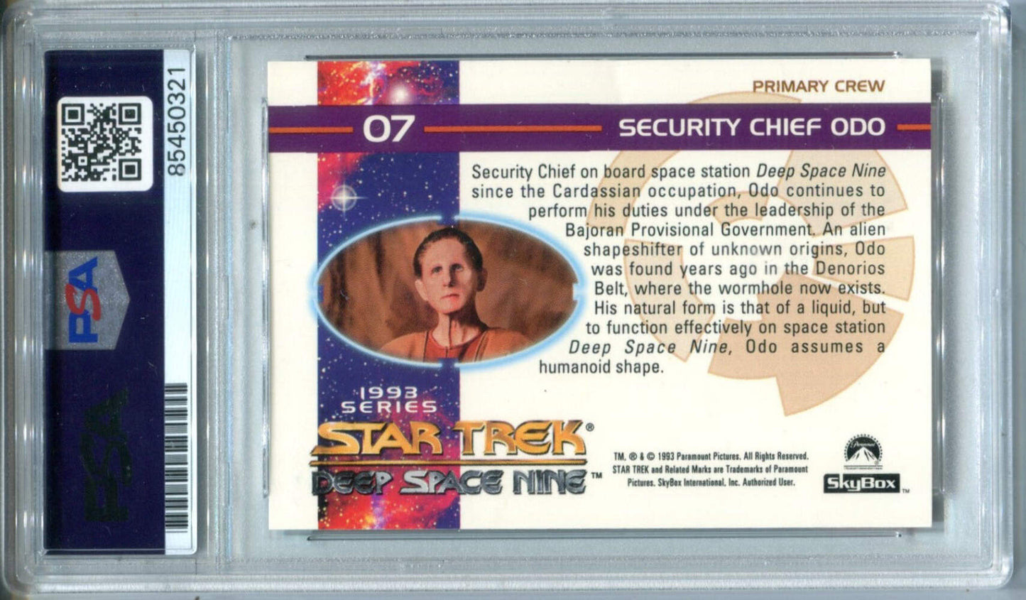 Rene Auberjonois 1993 Star Trek Deep Space Nine Psa Authentic Auto Card
