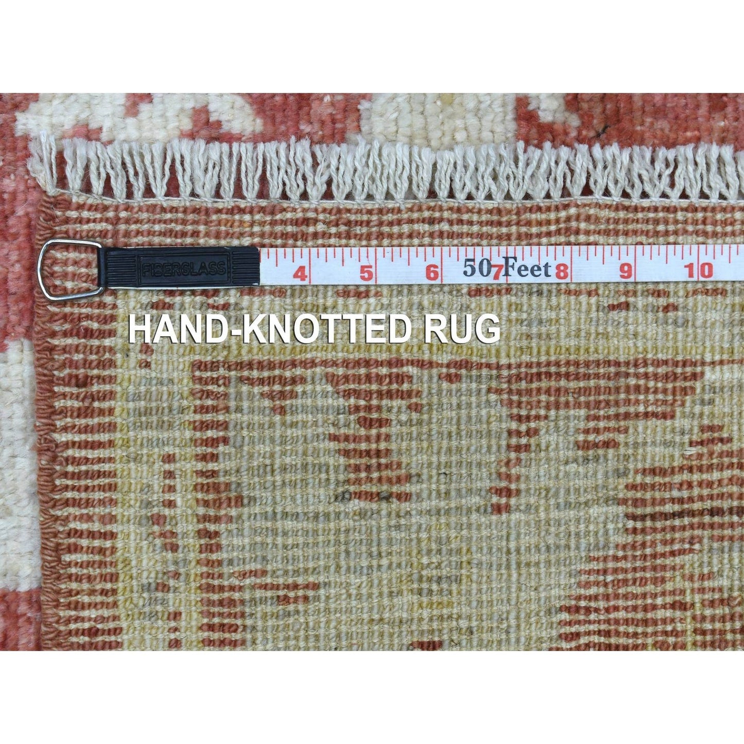 4'X6'1" Rich Red Angora Oushak Extremely Durable Hand Knotted Rug
