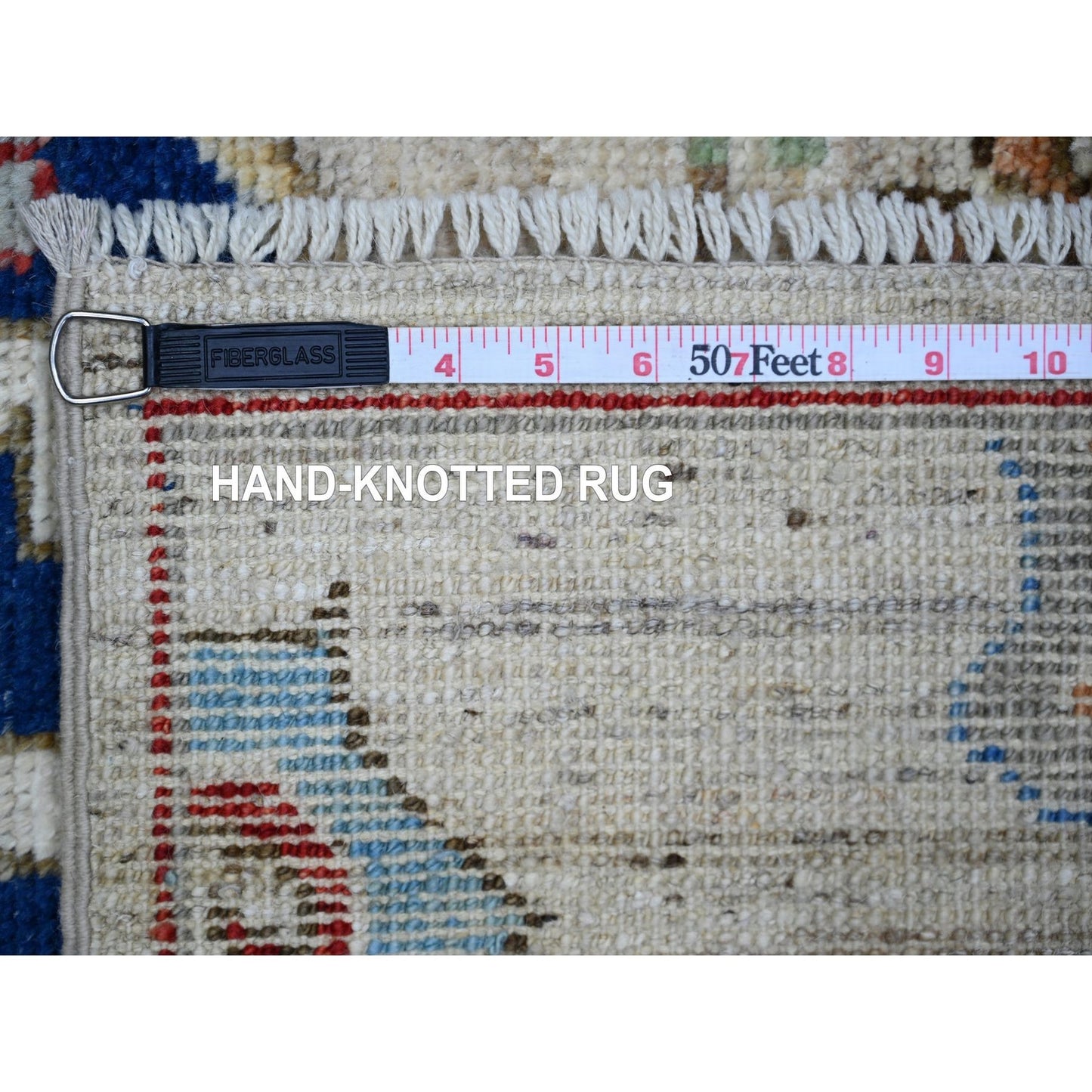 3'X10' Tan Color Anatolian Village Inspired Wool Hand Knotted Runner Rug