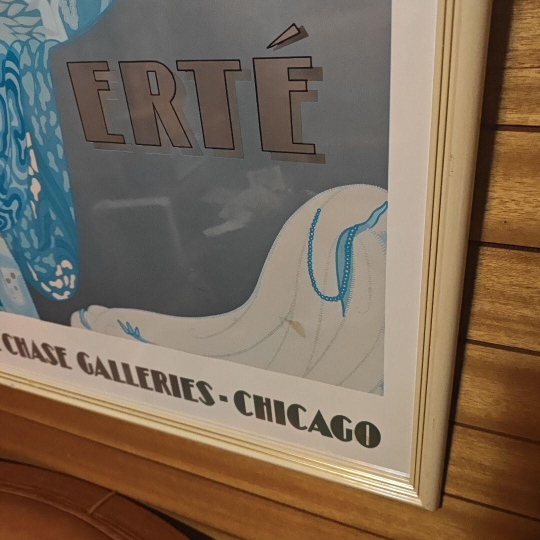 Erte Vintage Poster Merrill Chase Galleries 1980S Exhibition Blue Version Rare