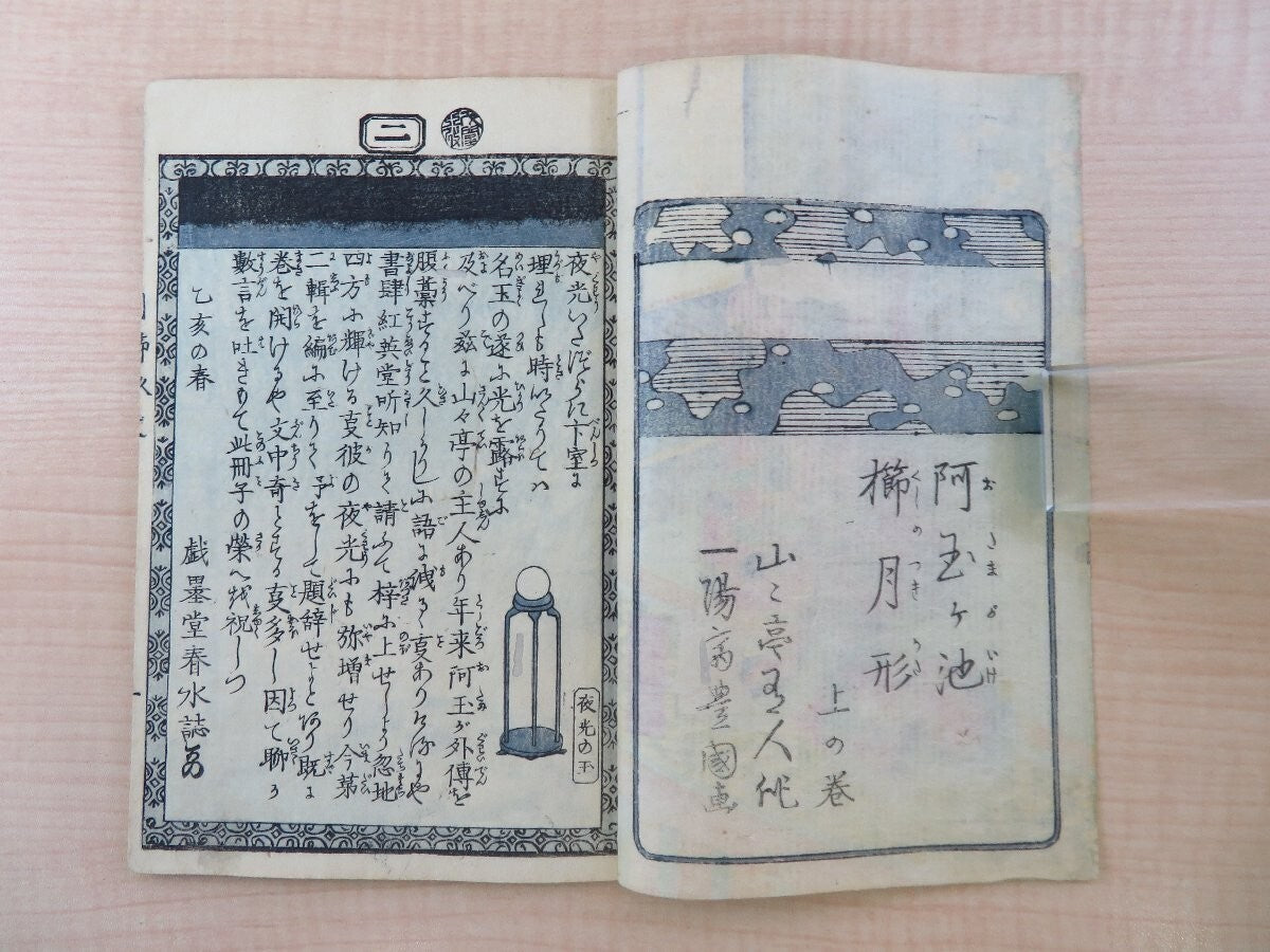 A Tamagaki Pond: Illustrated By Utagawa Toyokuni & Umeda Kunisada 1St 1874