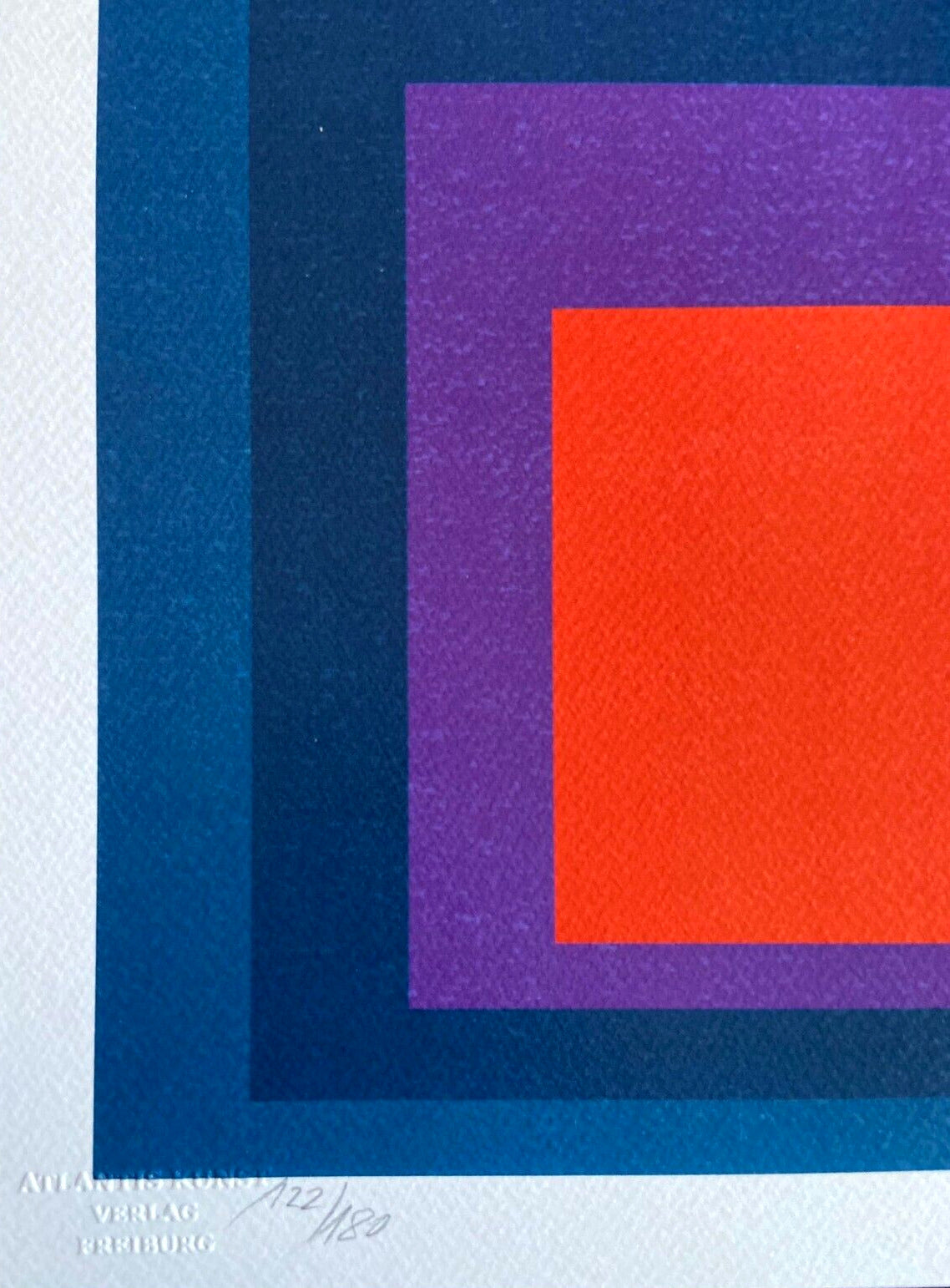 Josef Albers Lithograph Coa Signed Numbered A