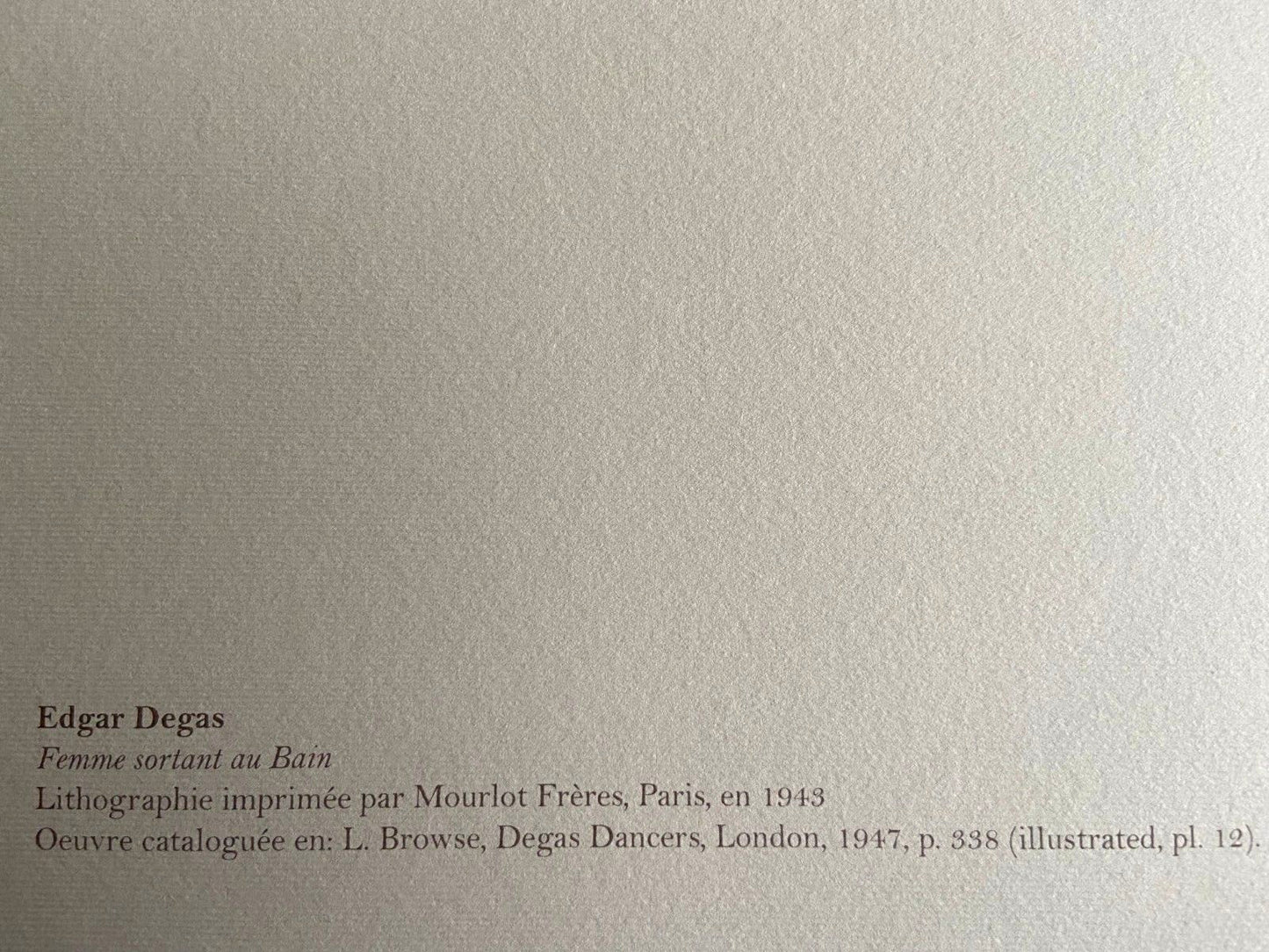 Edgar Degas Lithograph Mourlot Coa 1943 Signed