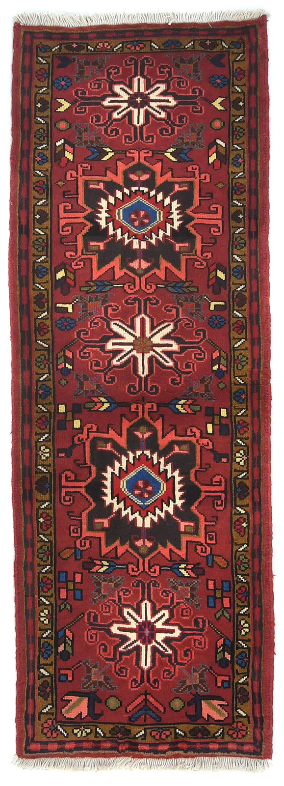 Vintage Hand-Knotted Oriental Runner Rug 2'3X6'2