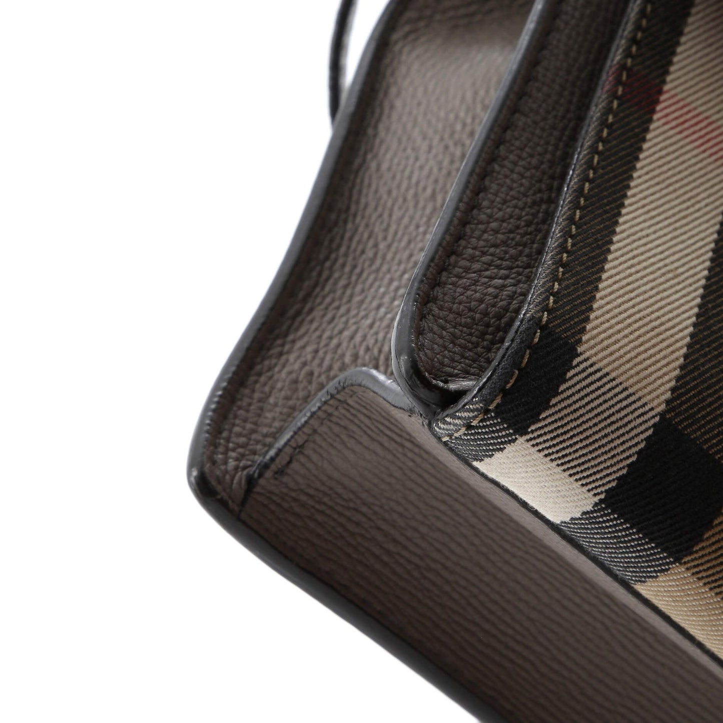 Burberry Macken Crossbody Bag Leather And House Check Canvas Small