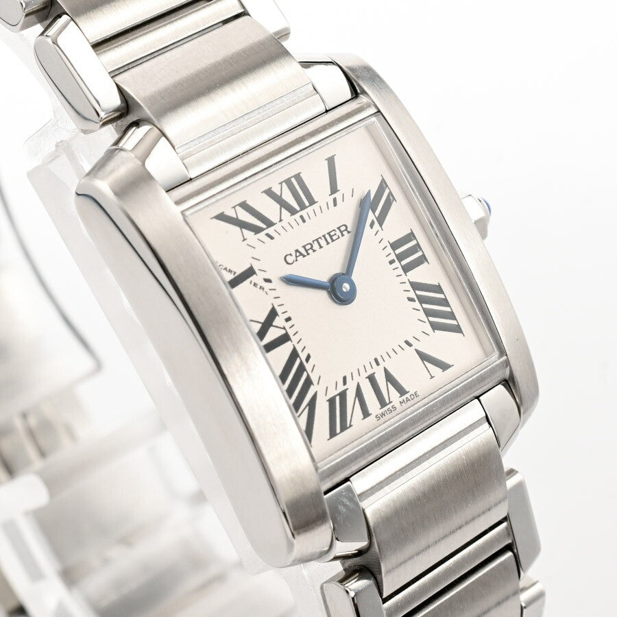 Cartier Tank Francaise Sm W51008Q3 White Ladies Used Watch #654730