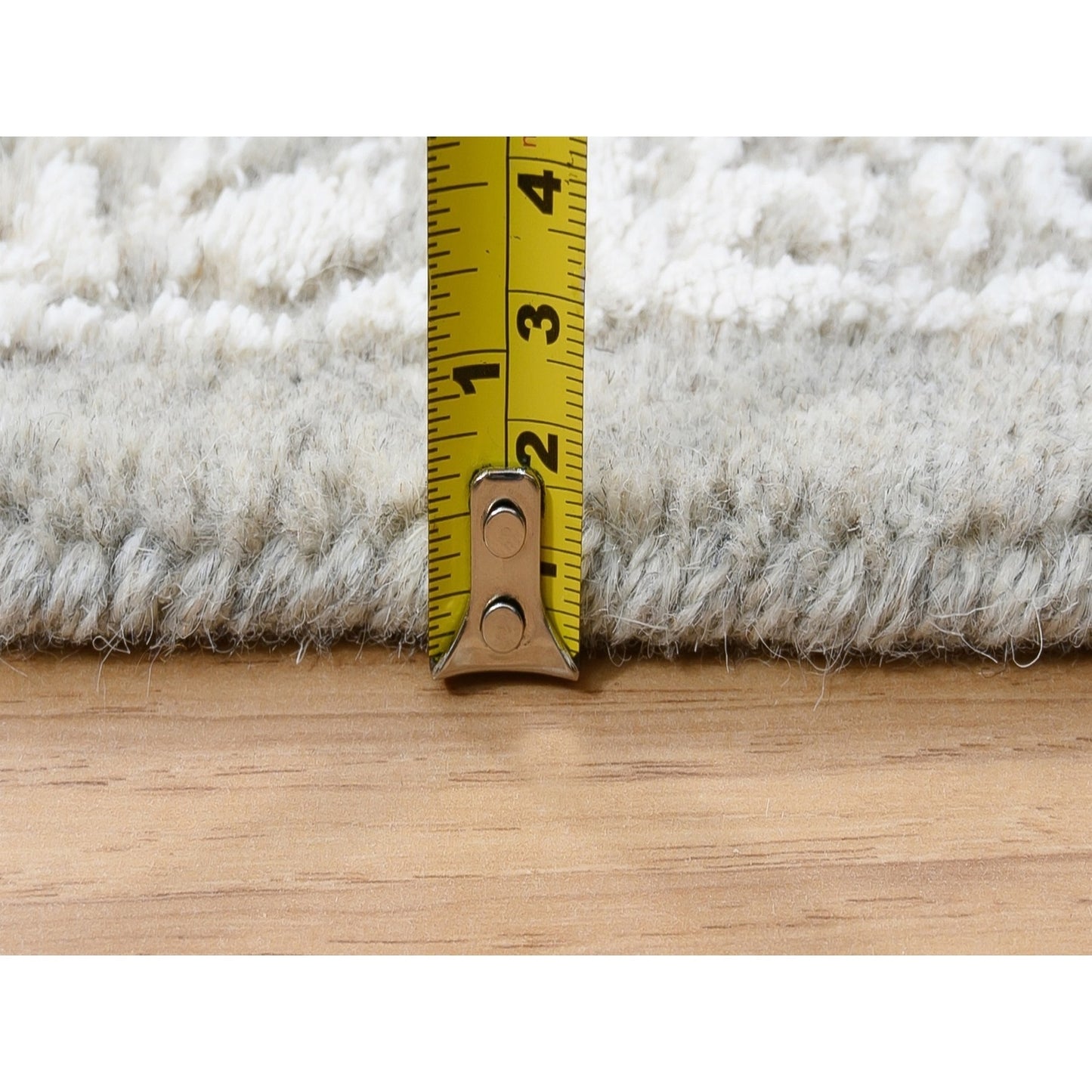 8'X10' Beige Wool And Silk Hand Loomed Fine Jacquard Oriental Rug