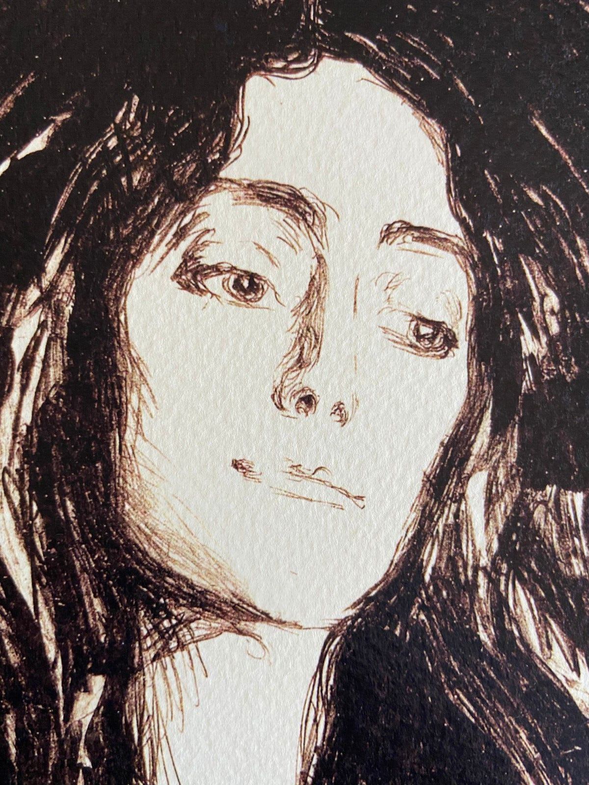 Edvard Munch Lithograph Coa Signature Stamp