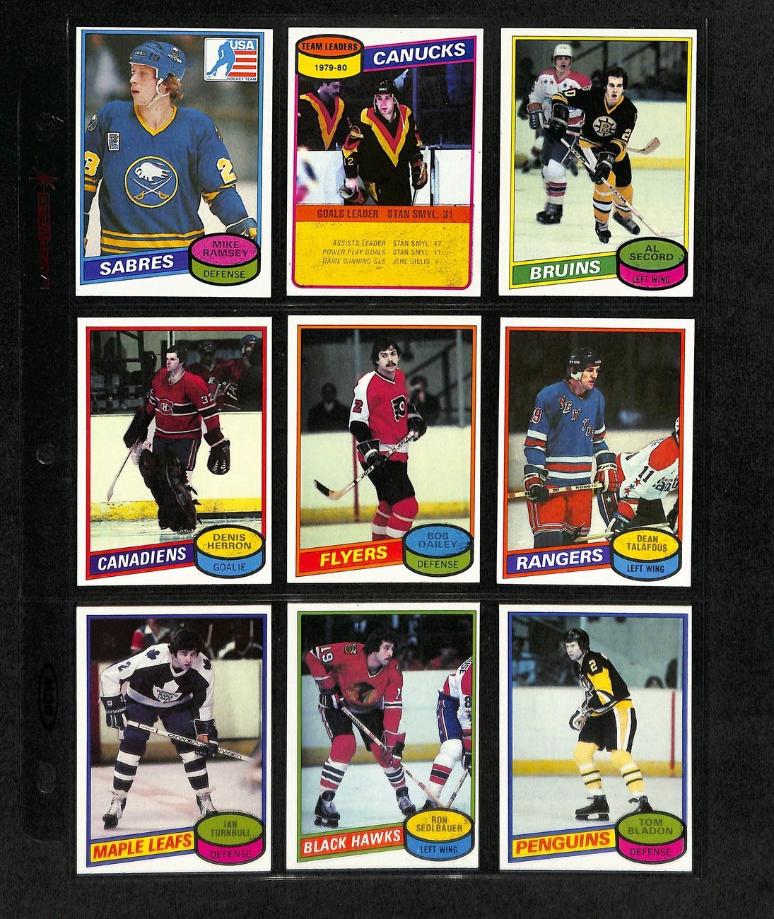 1980-81 Topps Hockey Cards Complete Set (1-264)