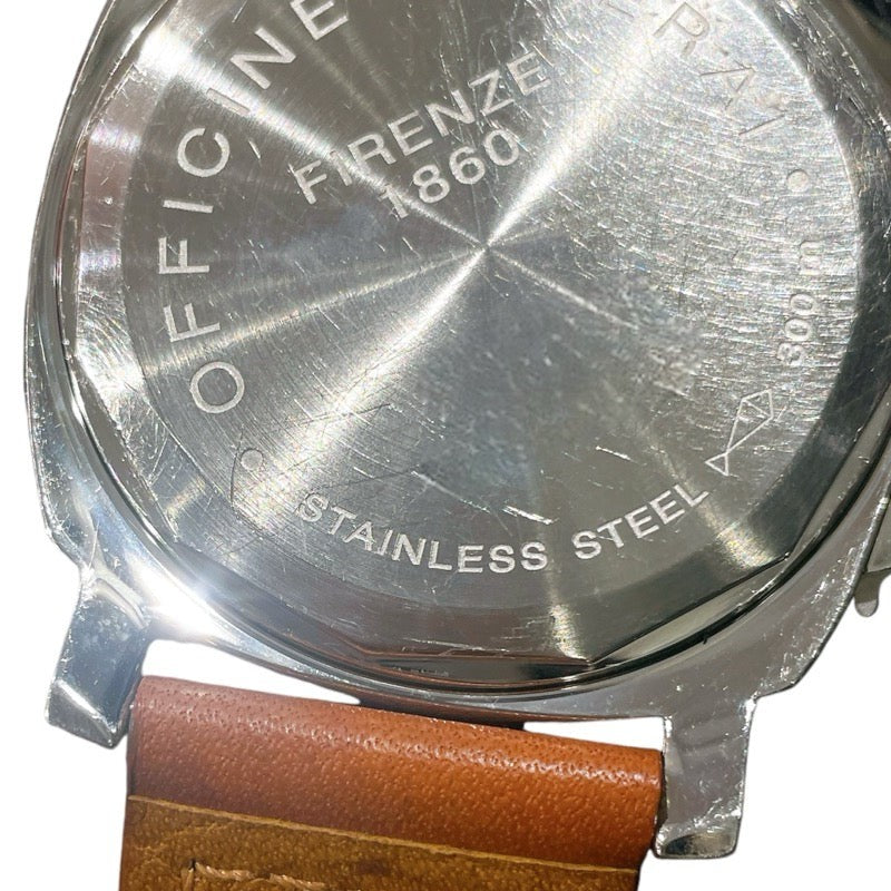 Panerai Luminor Marina Pam00003 White Silver Leather Strap