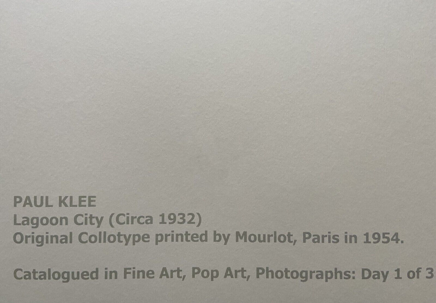 Paul Klee Lithograph 1954 Mourlot Coa Signed