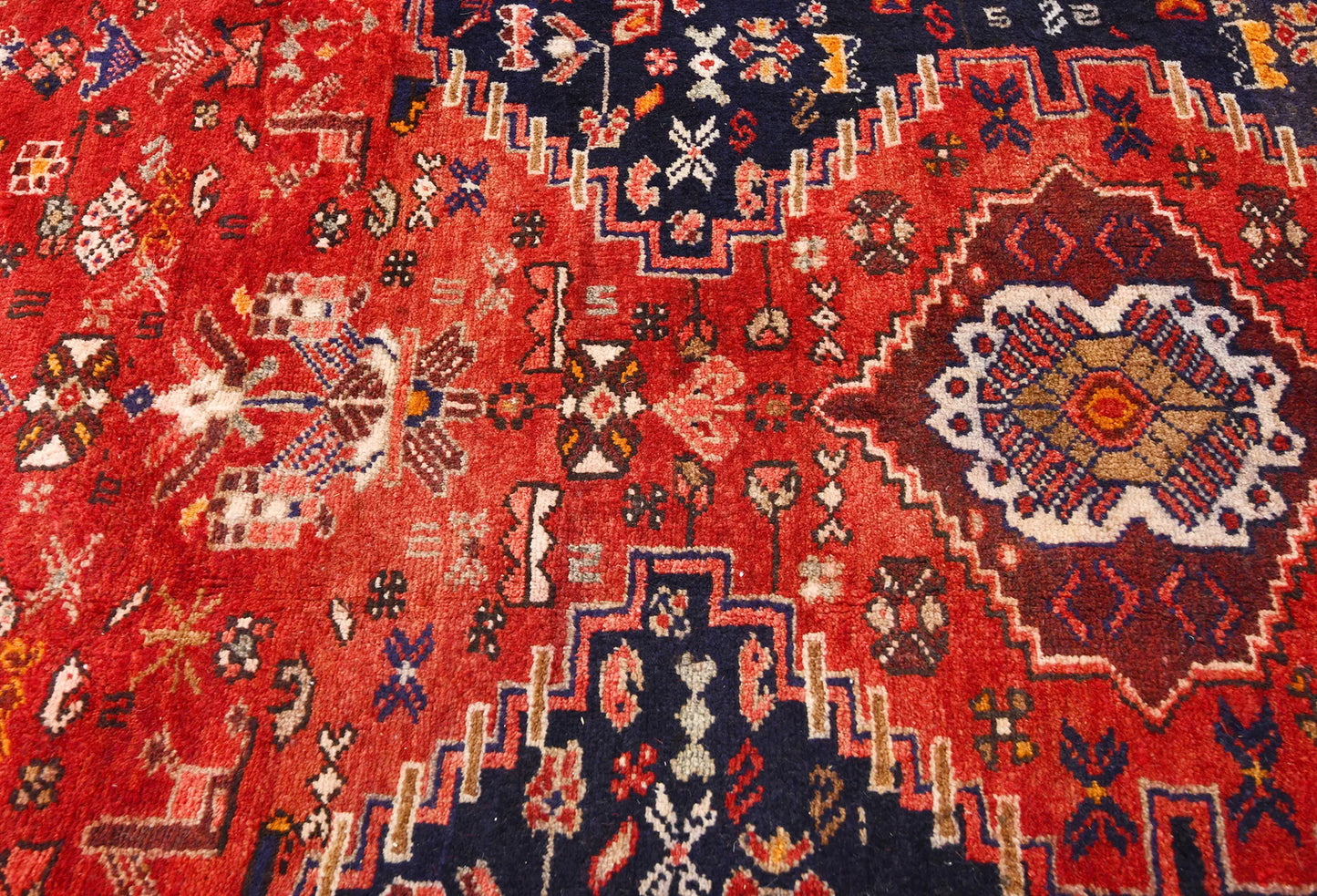 Muted Red Tribal Floral Design Oriental Rug