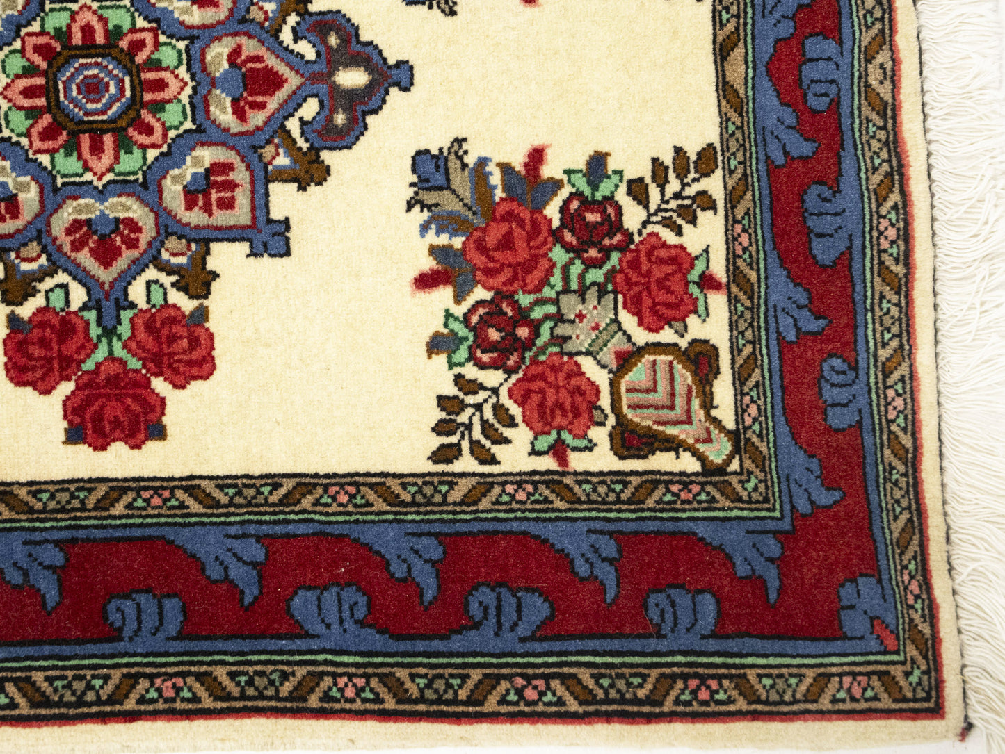 2X3 Ft Handmade Indo-Bidjar Oriental Rug Floral