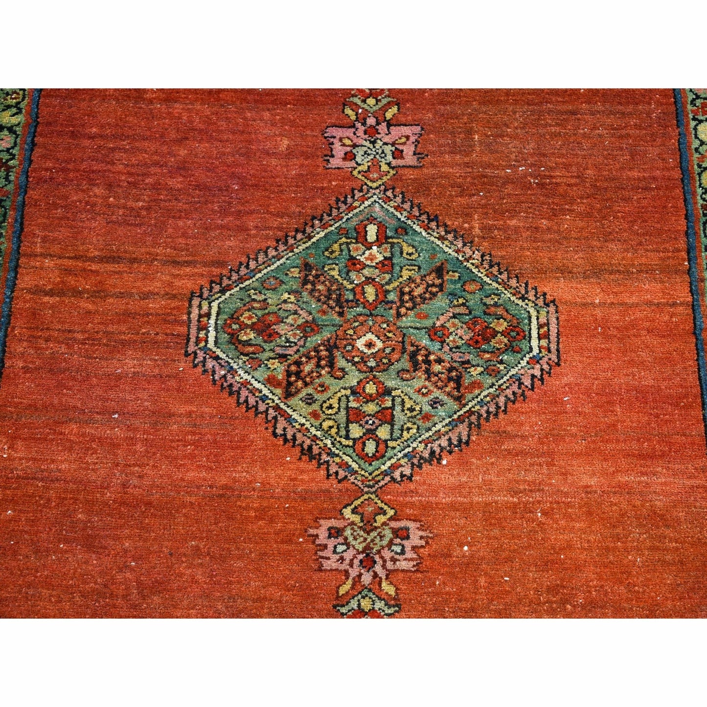 4'8"X12' Red Antique North West Farsian Wide Runner Wool Hand Made Rug