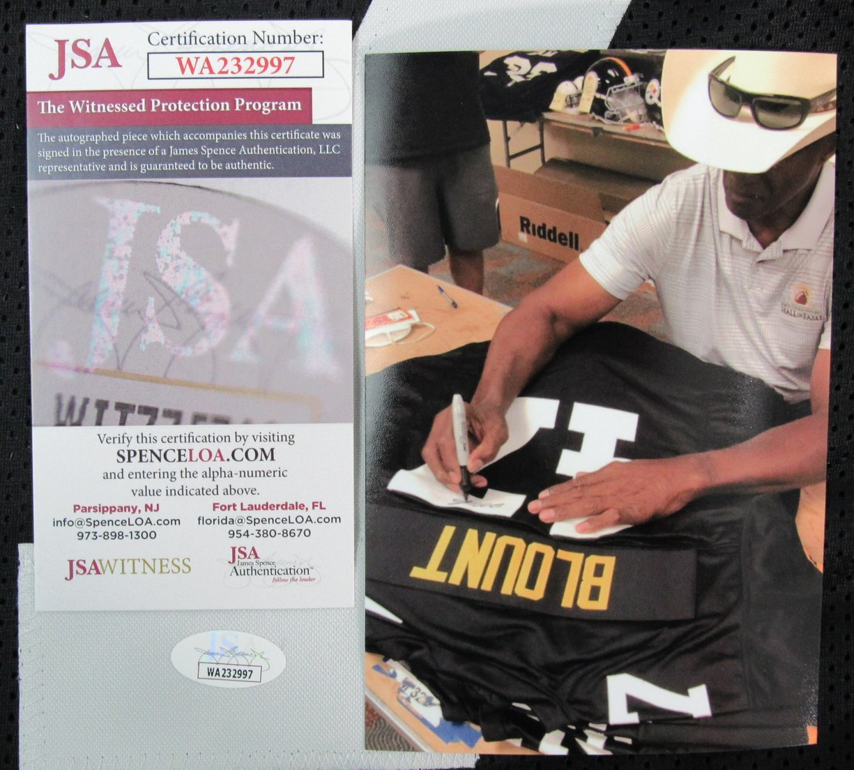 Mel Blount Hof Autographed Black Custom Football