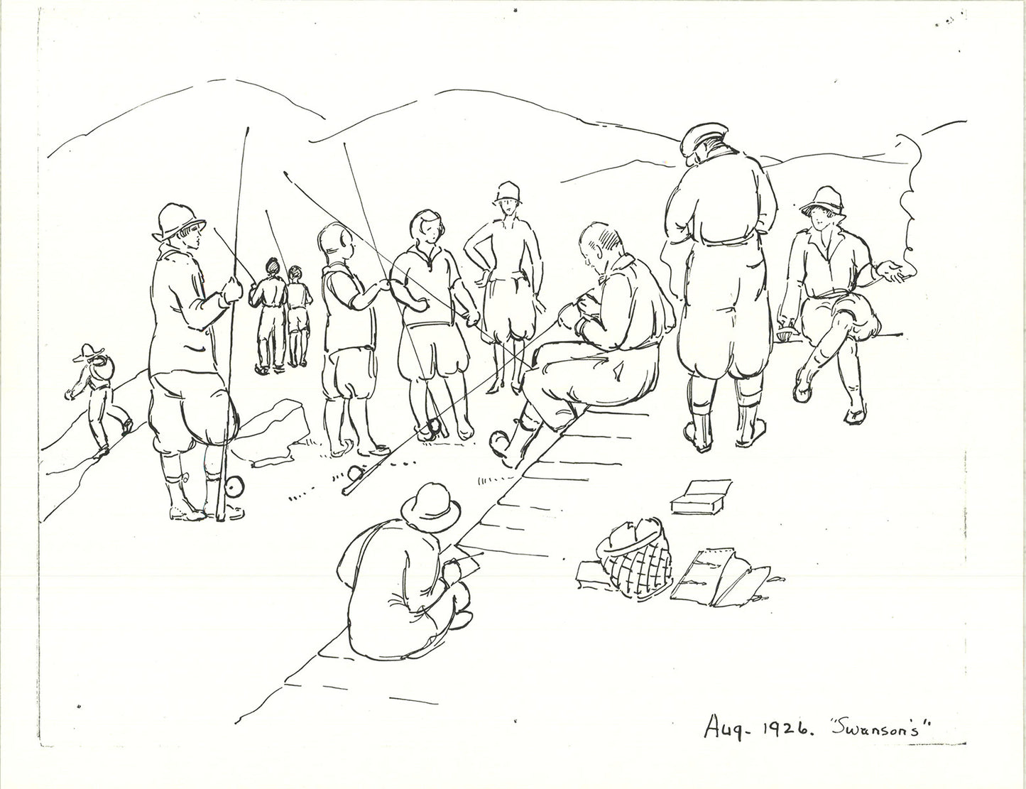 Yb Robinson Swansons " Lithograph Contemporary