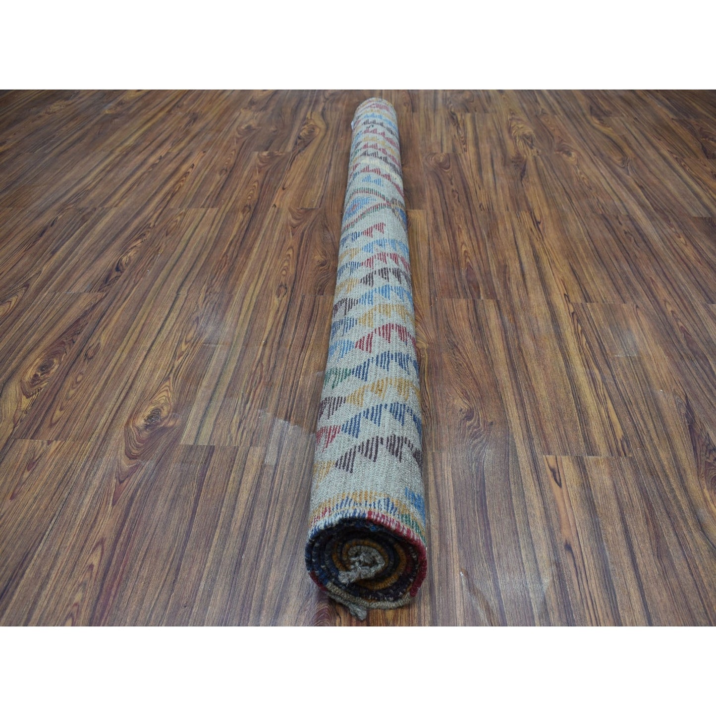 5'8"X7'6" Tribal Design 100% Wool Hand Made Colorful Afghan Village Rug
