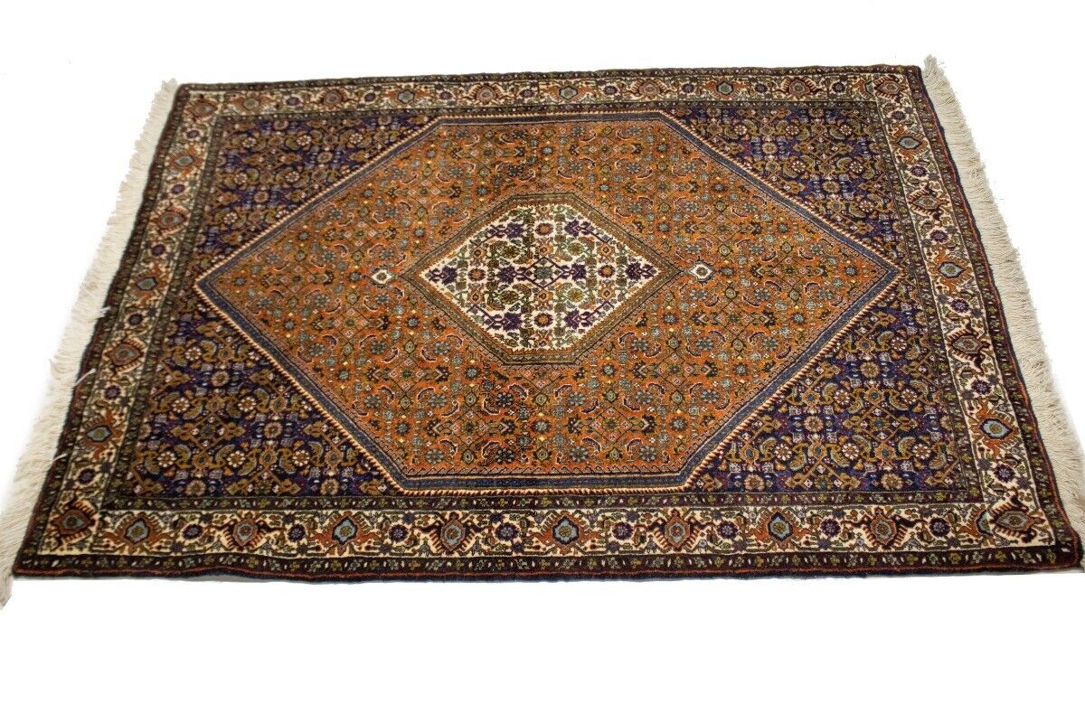 4X5 Ft Hand-Knotted Vintage Floral Rug Plush