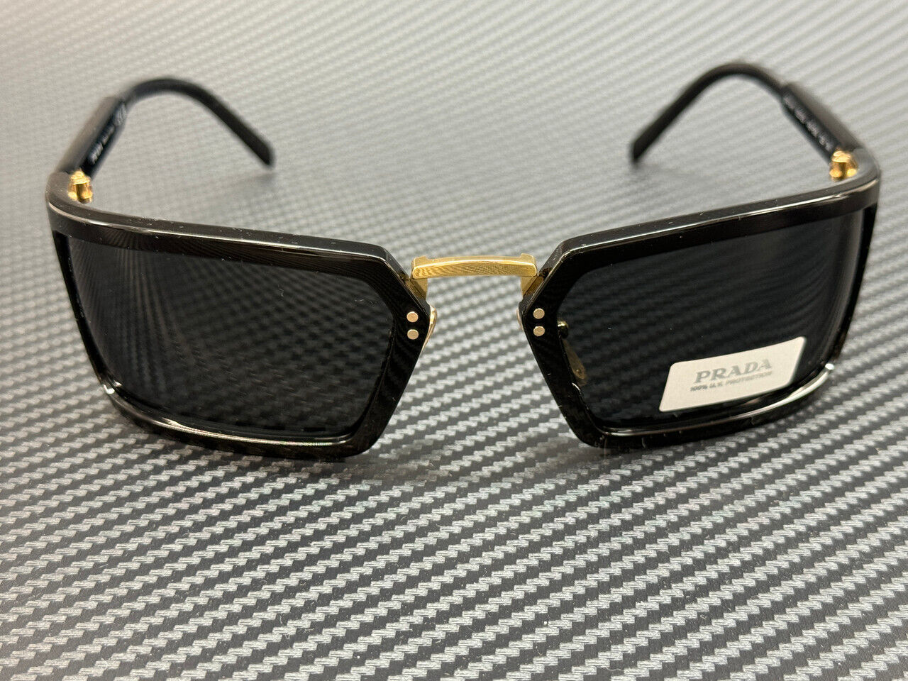 Prada Pr A11S 1Ab5S0 Black Dark Grey Men'S 62 Mm