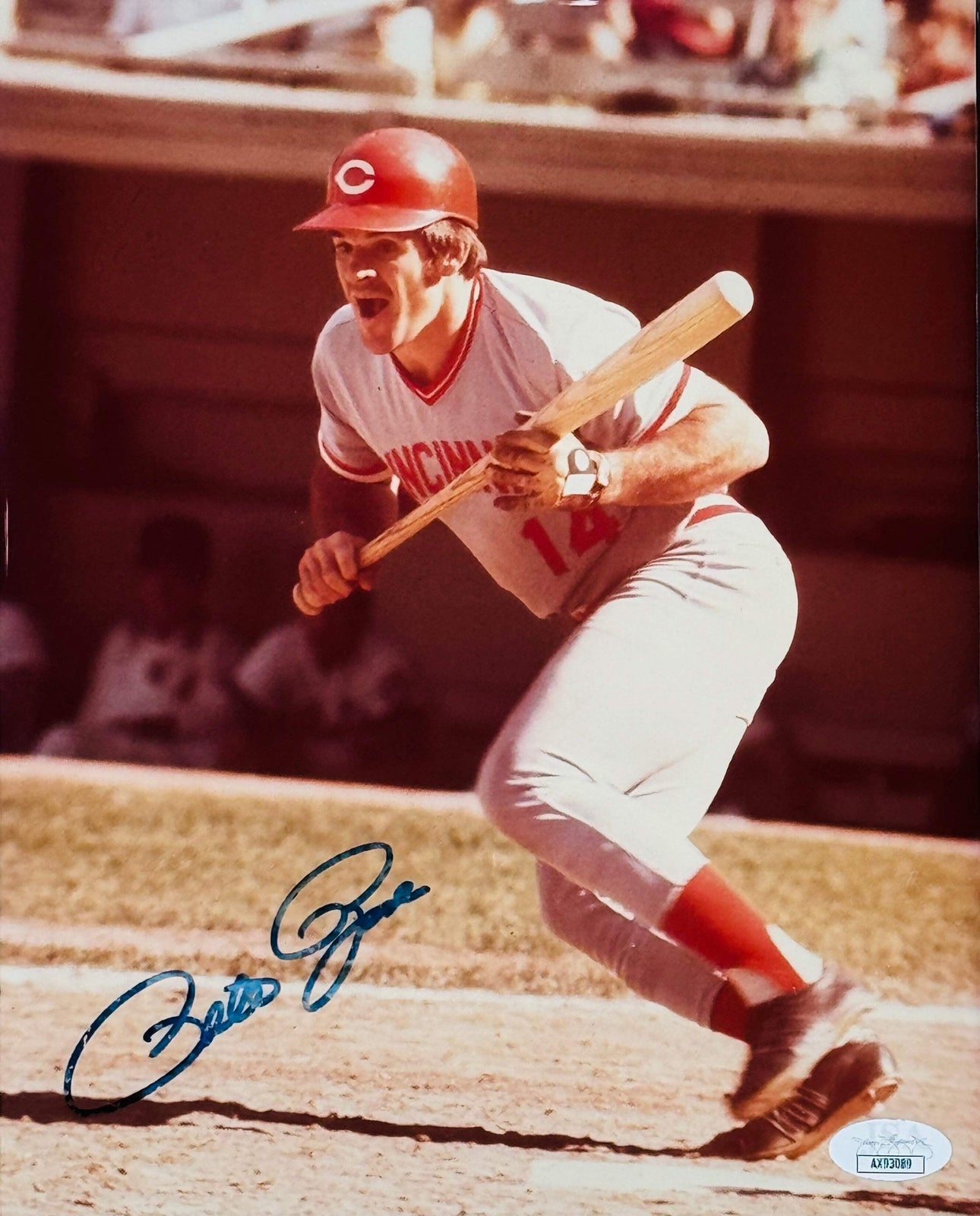 Pete Rose Autographed 8X10 Baseball Photo (Jsa)