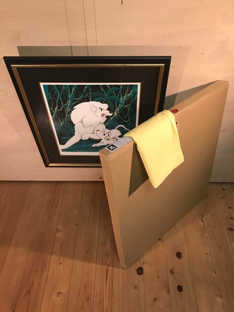 Osamu Tezuka Piezograph "Jungle Emperor Leo" Limited Edition Signed Coa Japan