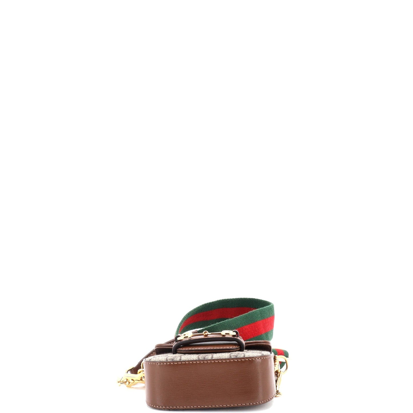 Gucci Horsebit 1955 Flap Wallet With Strap Gg Coated Canvas
