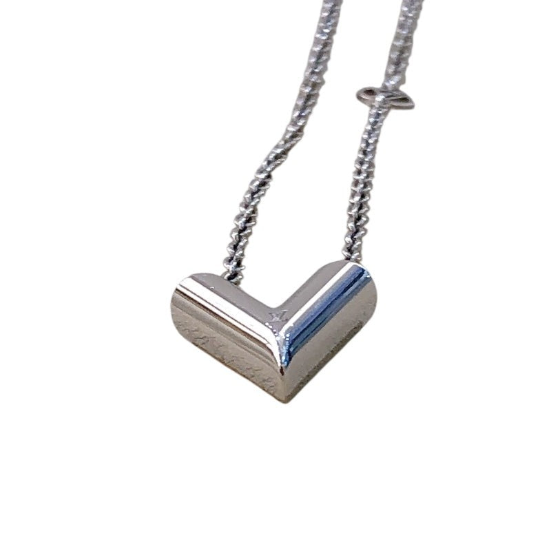 Louis Vuitton Essential V Necklace Metal Silver