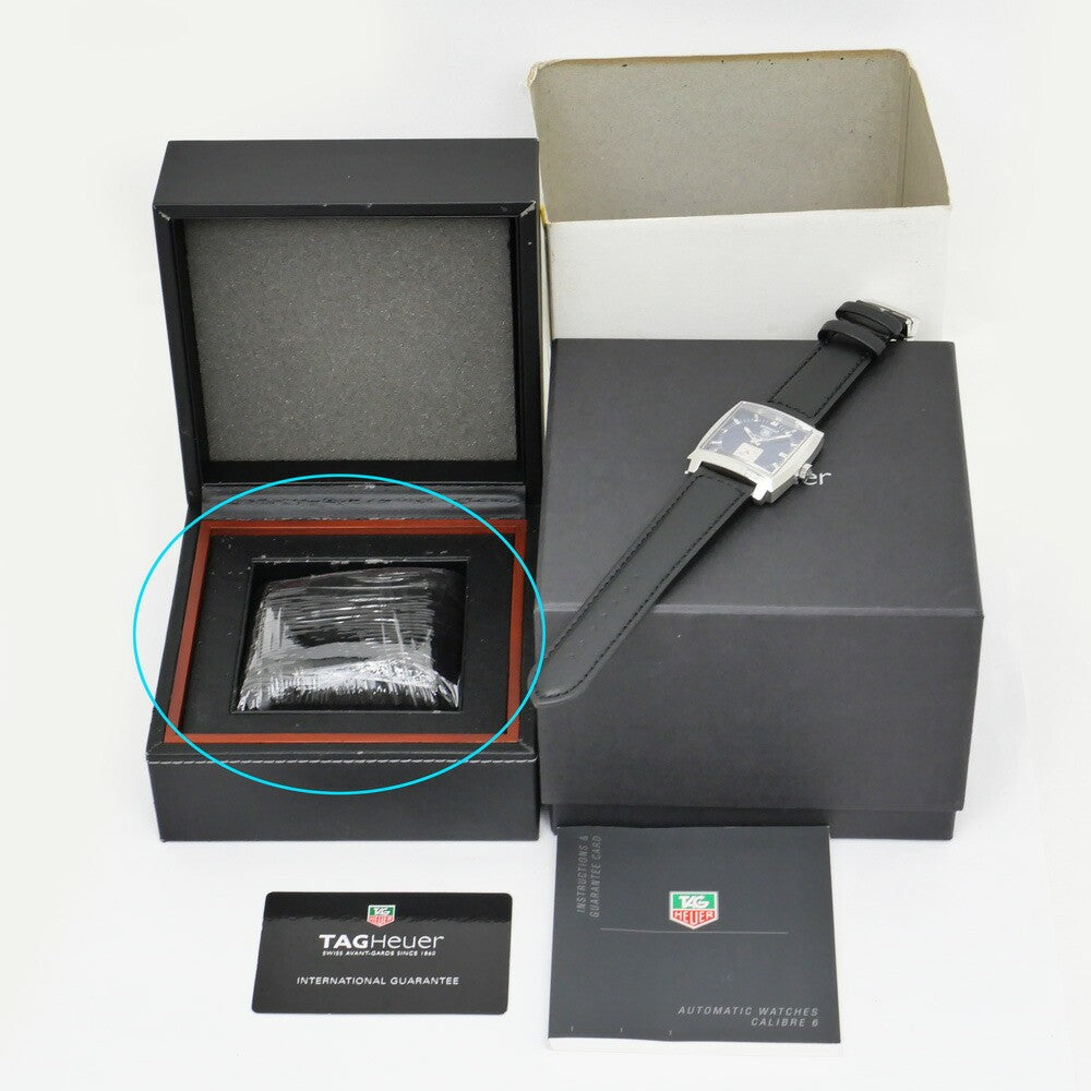 Tag Heuer Monaco Date Ww2111 Blue Case Size ( ) 37Mm Men'S Used Watch #7107