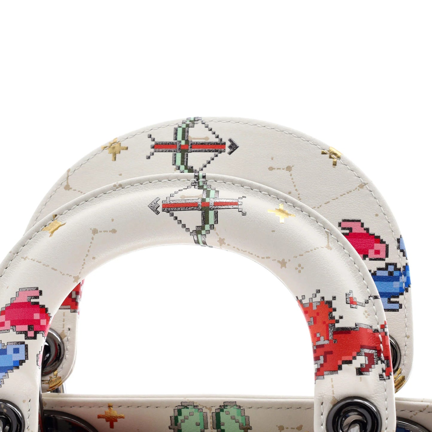 Christian Dior Lady Dior Bag Limited Edition Pixel Zodiac Printed Calfskin Mini