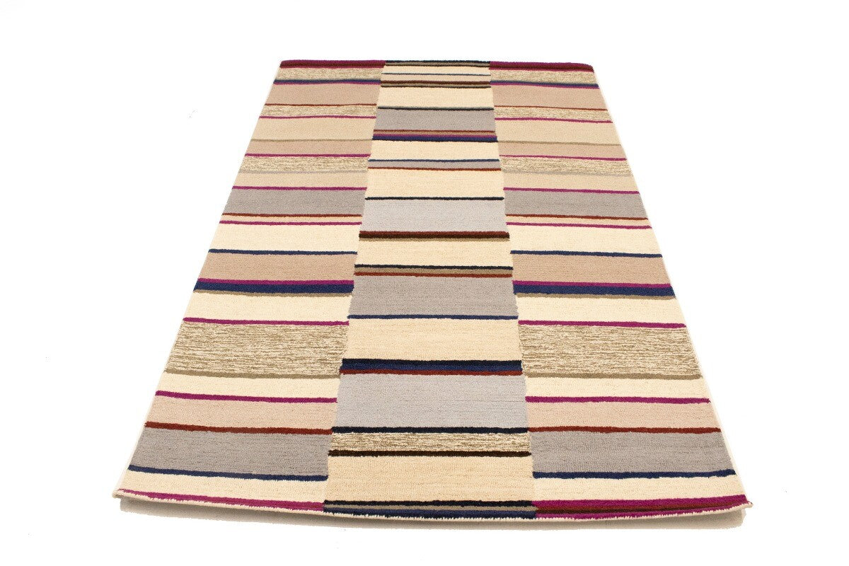 5X8 Ft Modern Hand-Tufted Rug Multicolored