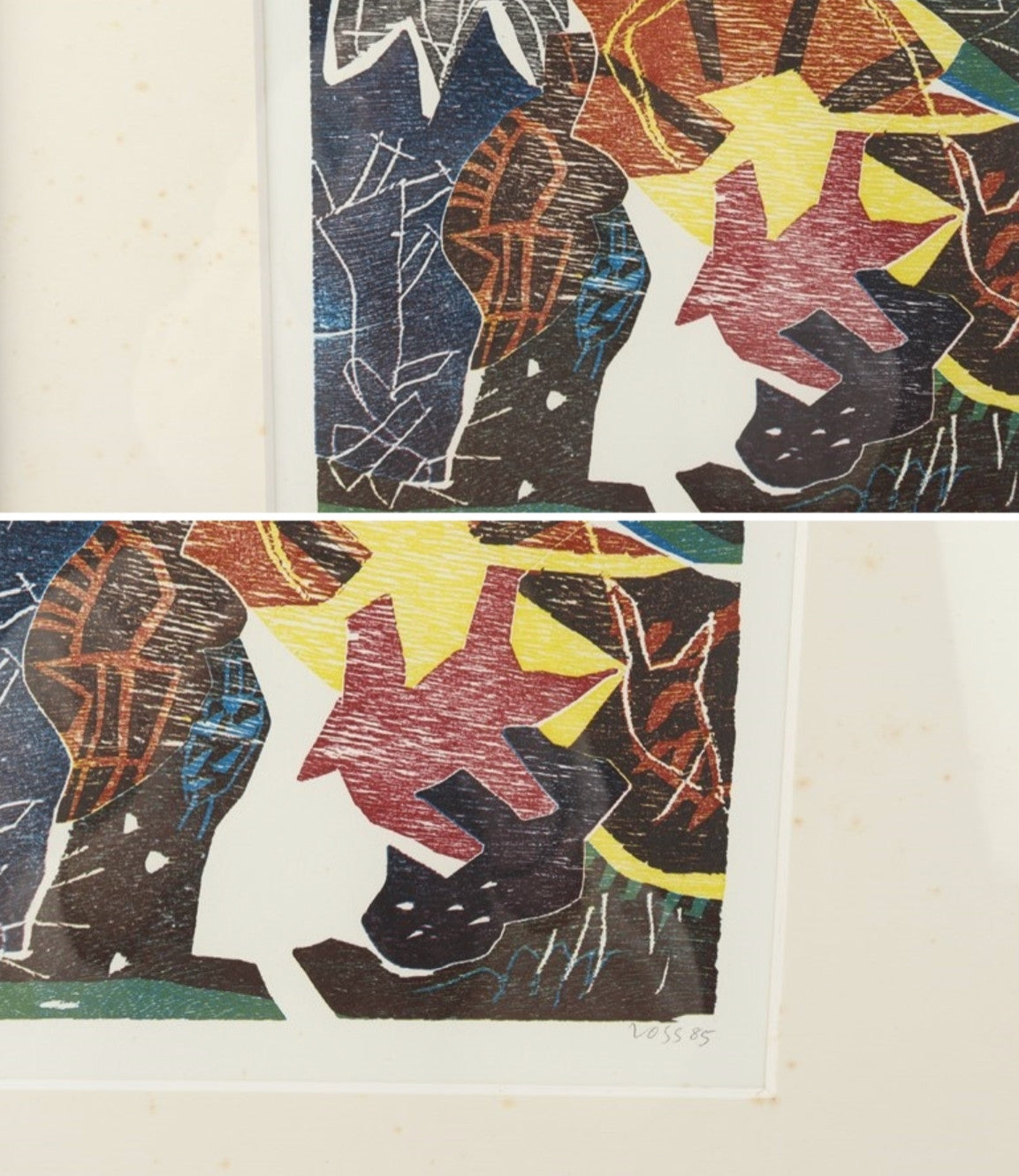 Jan Voss (Germany) Signed Original Woodblock Print Ed150 Limited Framed