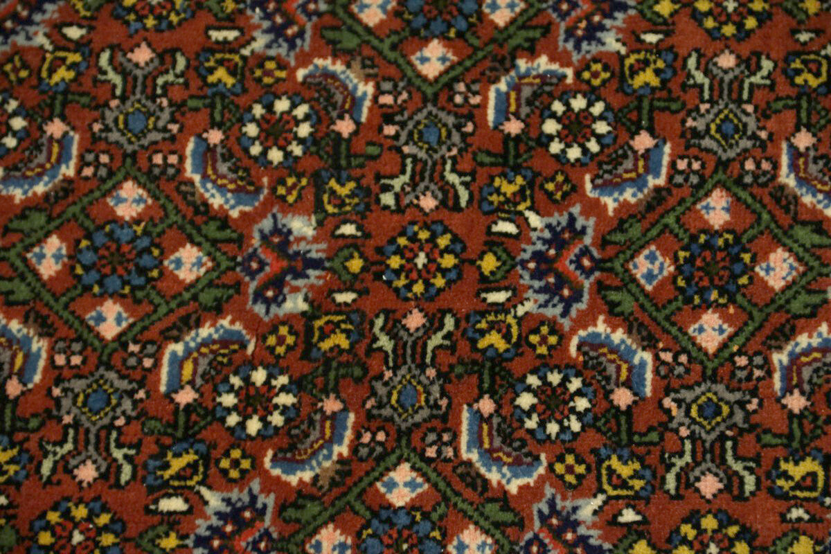 250 Kpsi Navy Orange Floral Square Rug Small