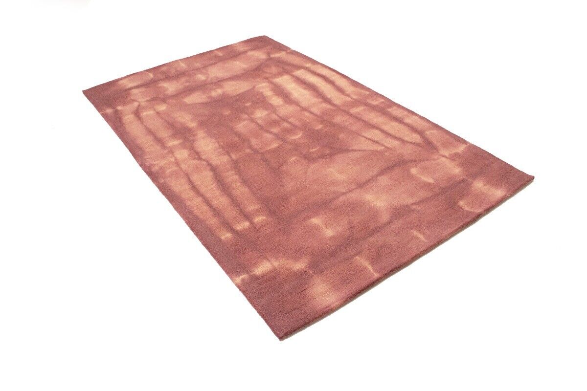 Deep Blush Hand-Tufted Tie-Dye Abstract Rug