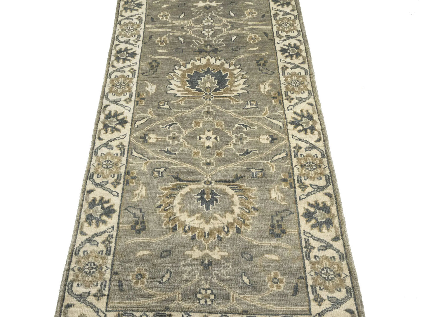 2'6X8 Ft Hand-Knotted Oushak Chobi Wool Runner