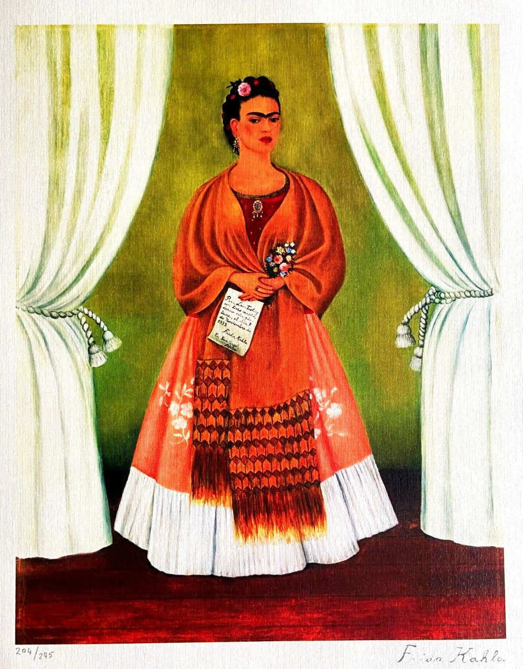 Frida Kahlo Lithograph (Ren Magritte Fernando Botero. Diego Rivera)