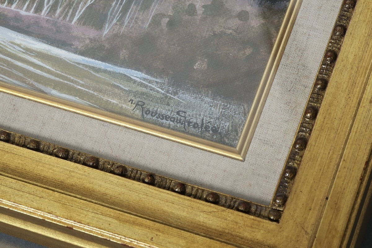Nicole Rousseau-Grolee (France) "Bruyeres" Oil Painting Framed Landscape