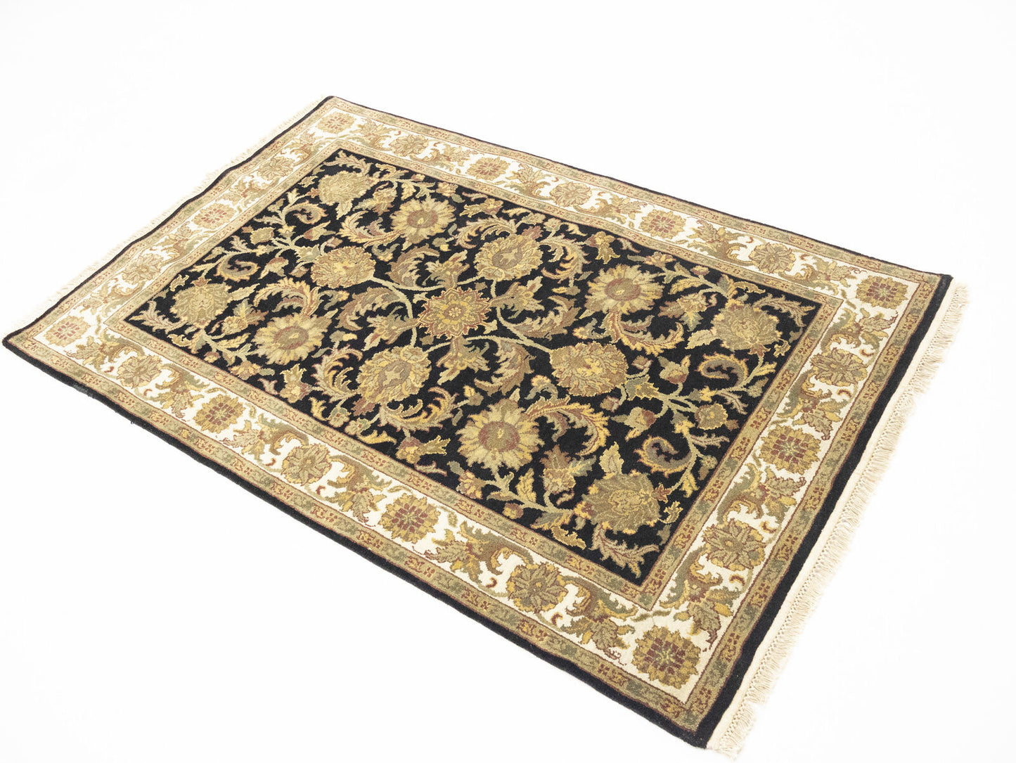4X6 Ft Handmade Agra Jaipur Oriental Rug Floral