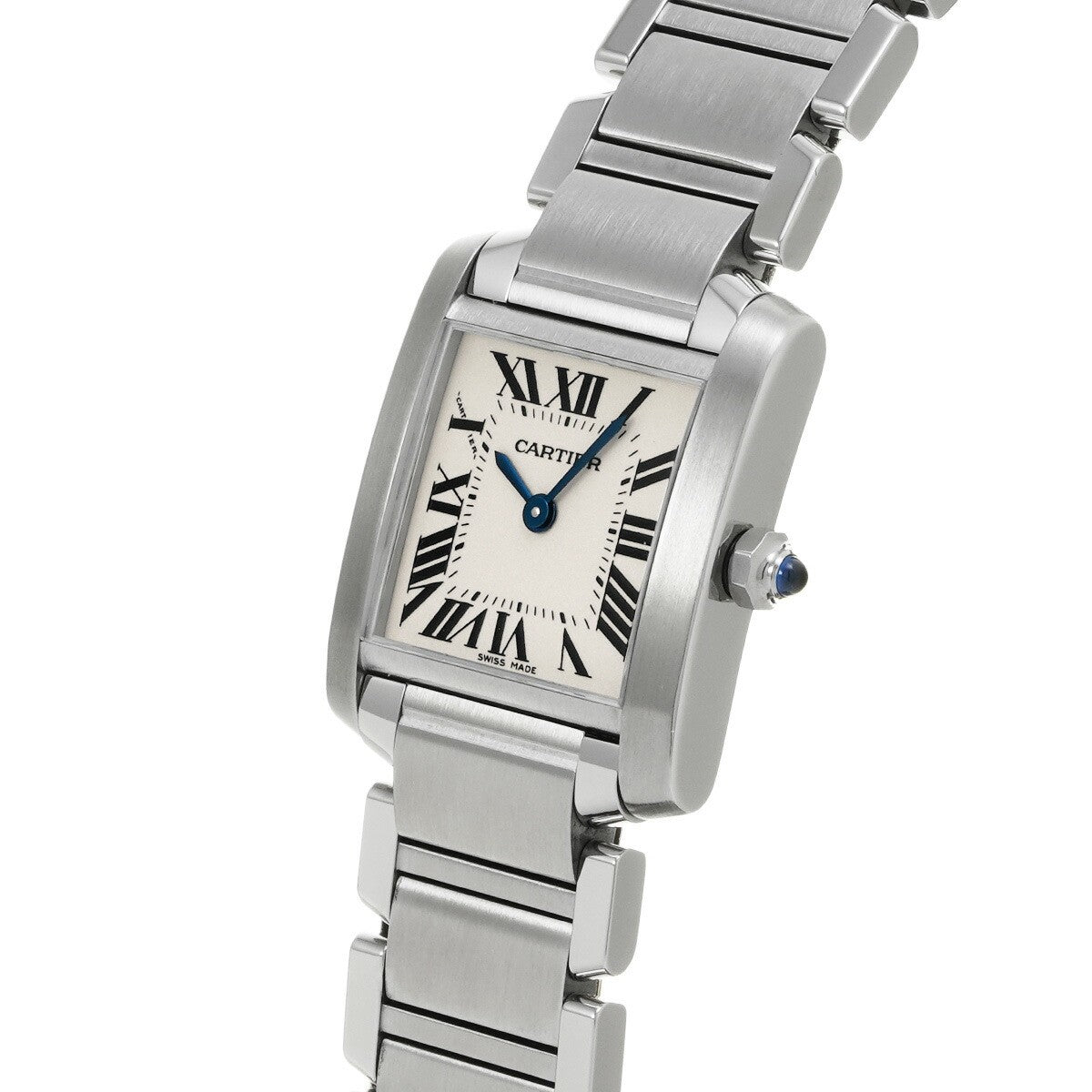 Cartier Tank Francaise Sm W51008Q3 Silver Ladies Used Watch #644523