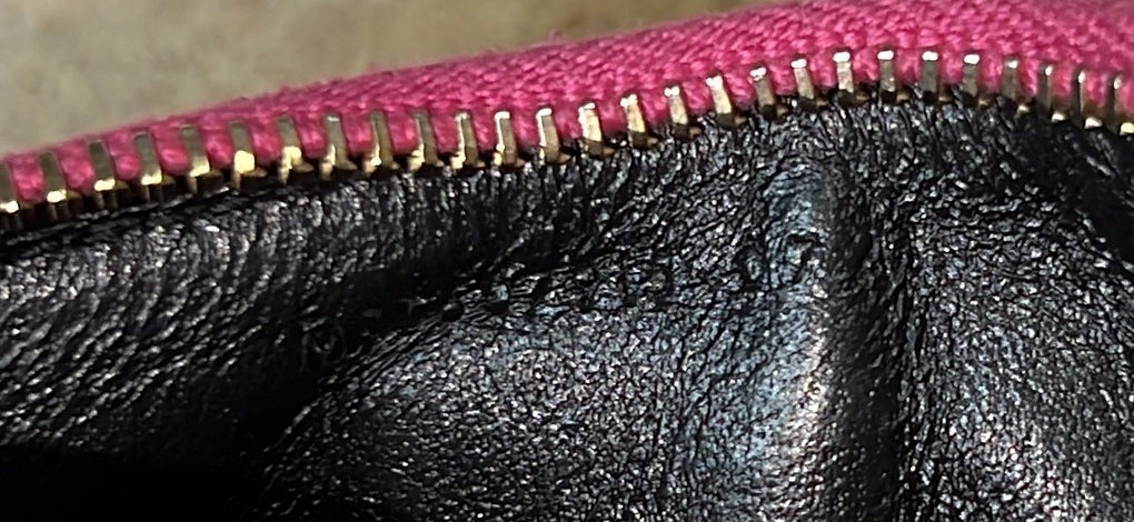 Saint Laurent Monogram Fragments Zip Card Holder Matelasse Chevron Leather