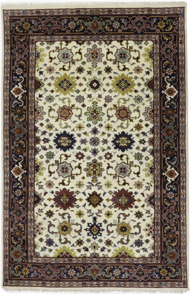 Handmade Floral Design Chobi Rug Wool Oriental