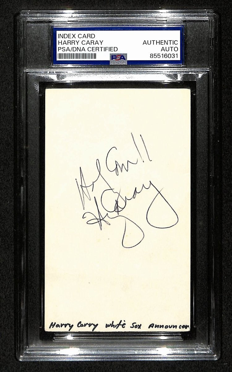 Harry Caray Holy Cow Chicago Cubs Signed 3X5