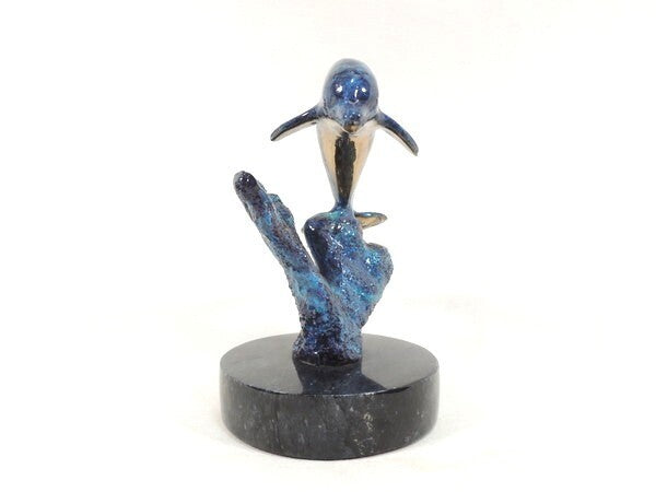 Christian Lassen Bronze Sculpture "Dolphin" Signed Limited Edition 1993