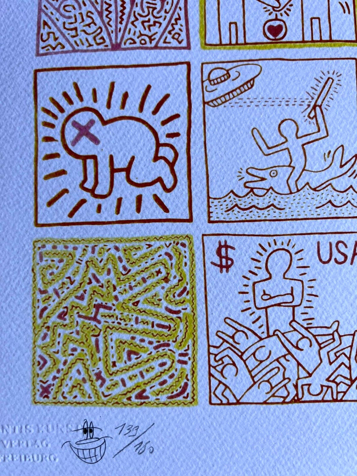 Keith Haring Lithograph ''Usa