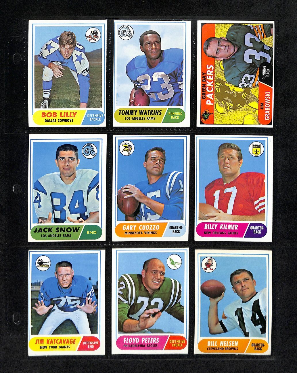 1968 Topps Football Card Complete Set (1-219)